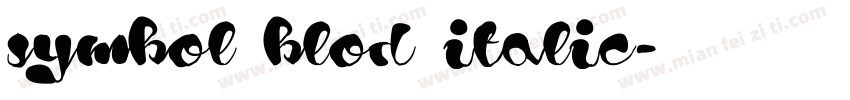symbol blod italic字体转换
